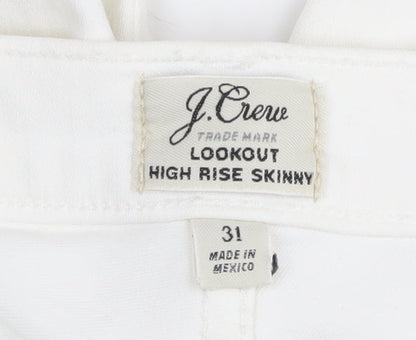 Womens UK Size 31 J.CREW Slim Fit Skinny White Jeans