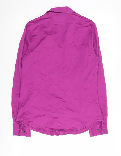 Womens UK Size 10 Charles Tyrwhitt Purple  Button-Up