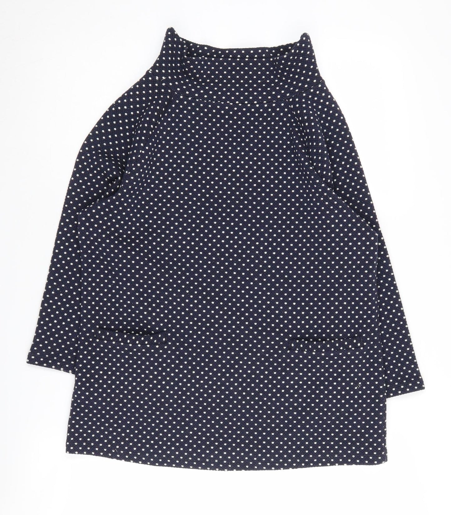 Laura Ashley Women's Black Polka Dot High Neck Jumper