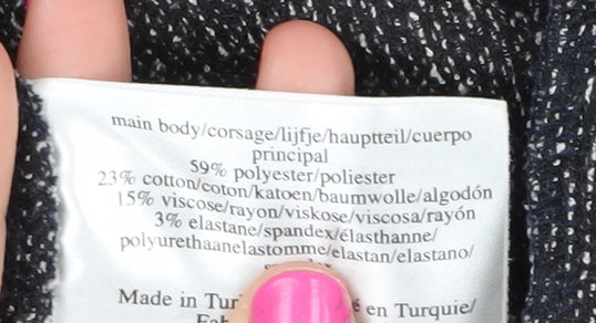 Laura Ashley Women's Black Polka Dot High Neck Jumper