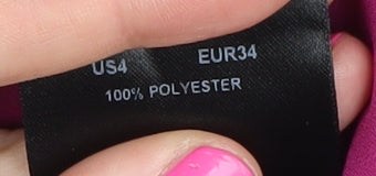 Jaeger Women's Purple Blouse Size 6 Long Sleeve