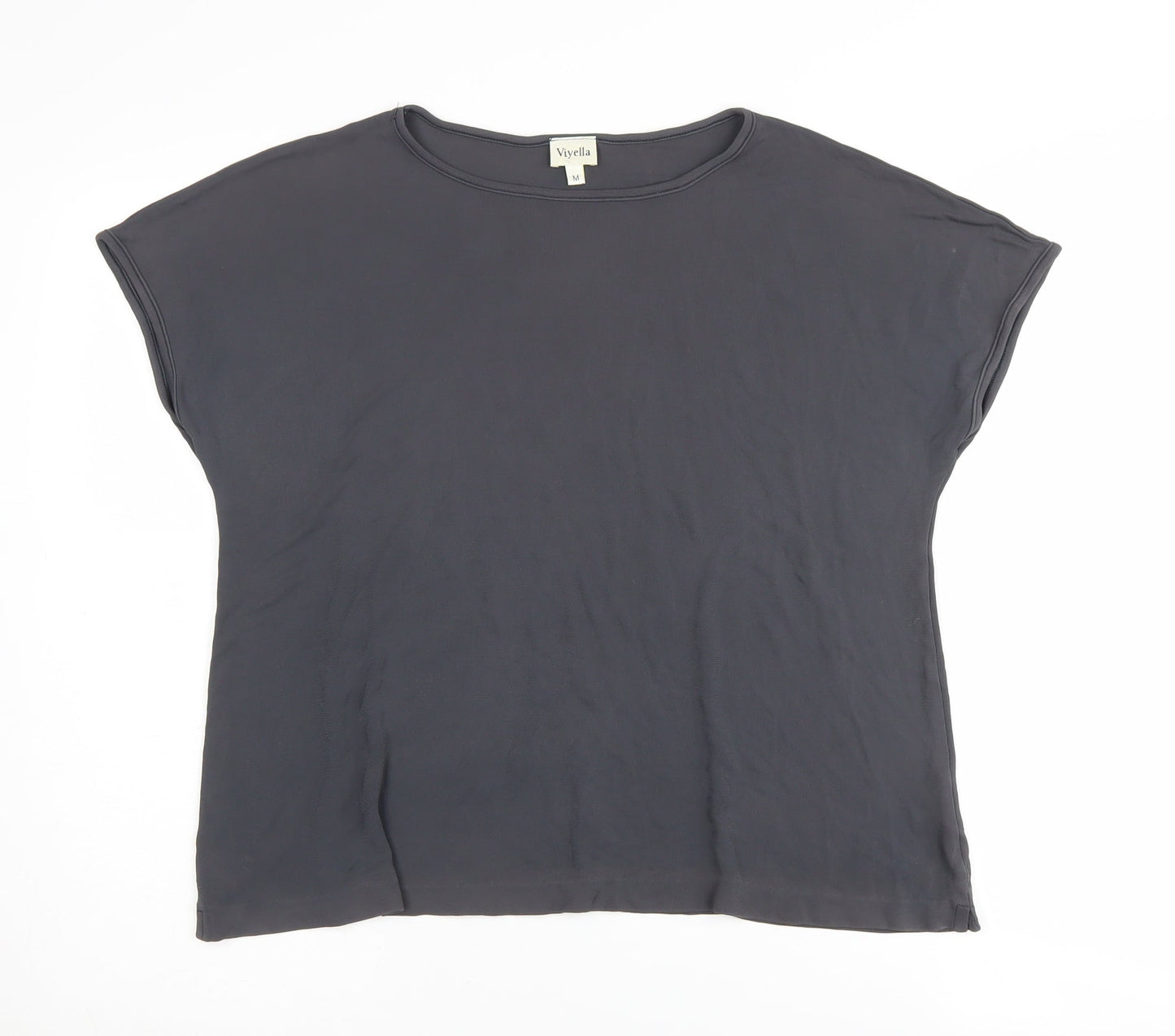 Womens UK Size M Viyella Black Basic T-Shirt