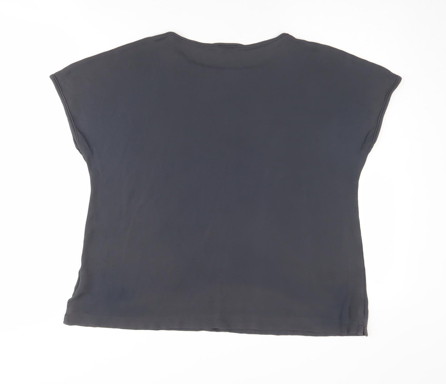 Womens UK Size M Viyella Black Basic T-Shirt