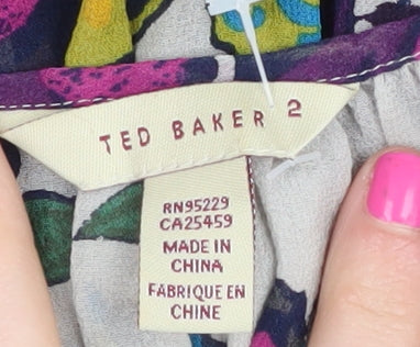 Womens UK Size 10 Ted Baker Multicoloured  Blouse