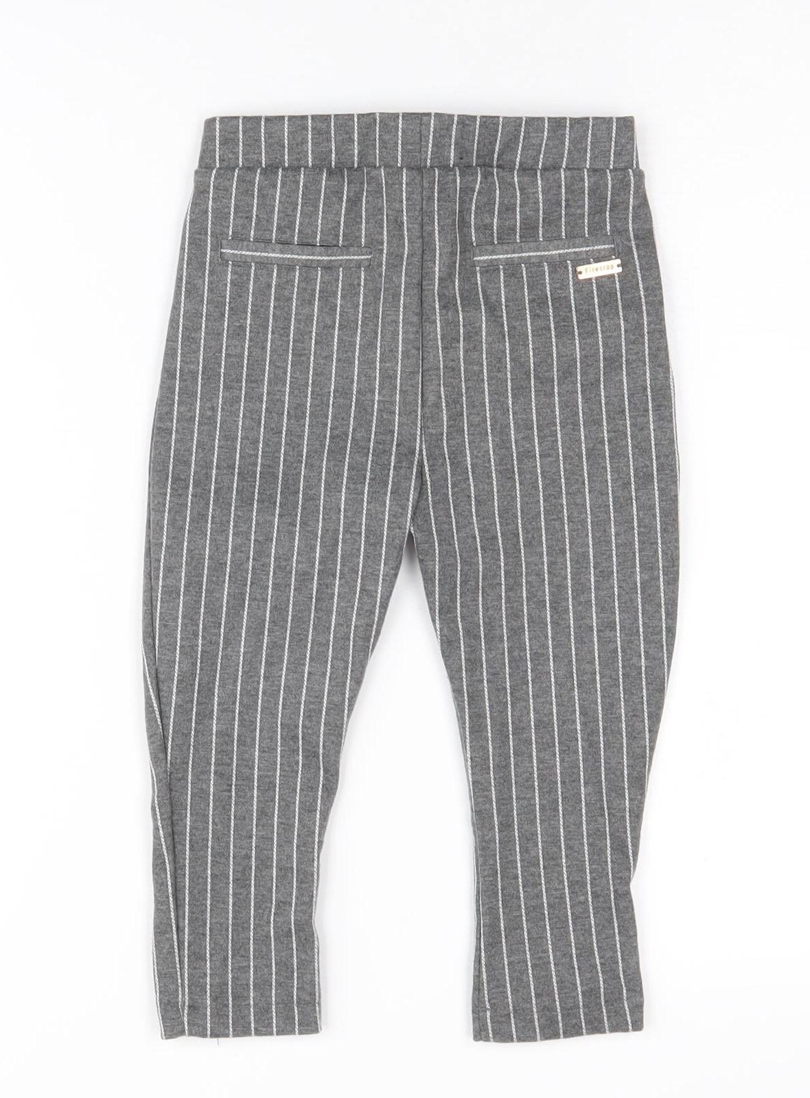 Firetrap Girls Grey Pinstripe Cropped Trousers 2-3 Years