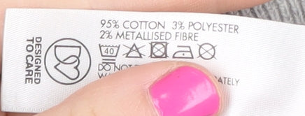 Jasper Conran Women's Grey Striped Pullover, Size 10