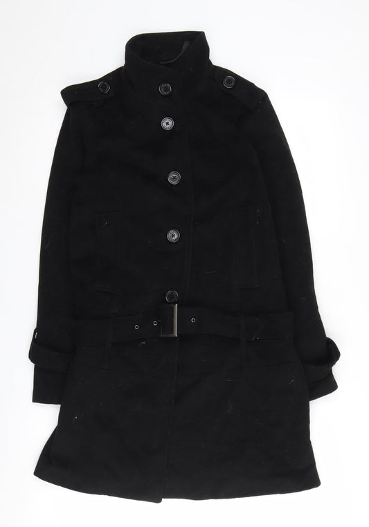 Kangol Women's Black Wool Pea Coat Size 8