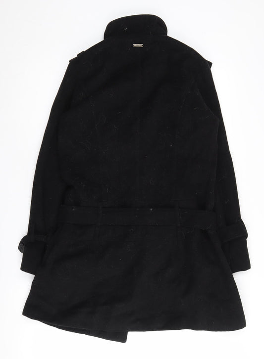 Kangol Women's Black Wool Pea Coat Size 8