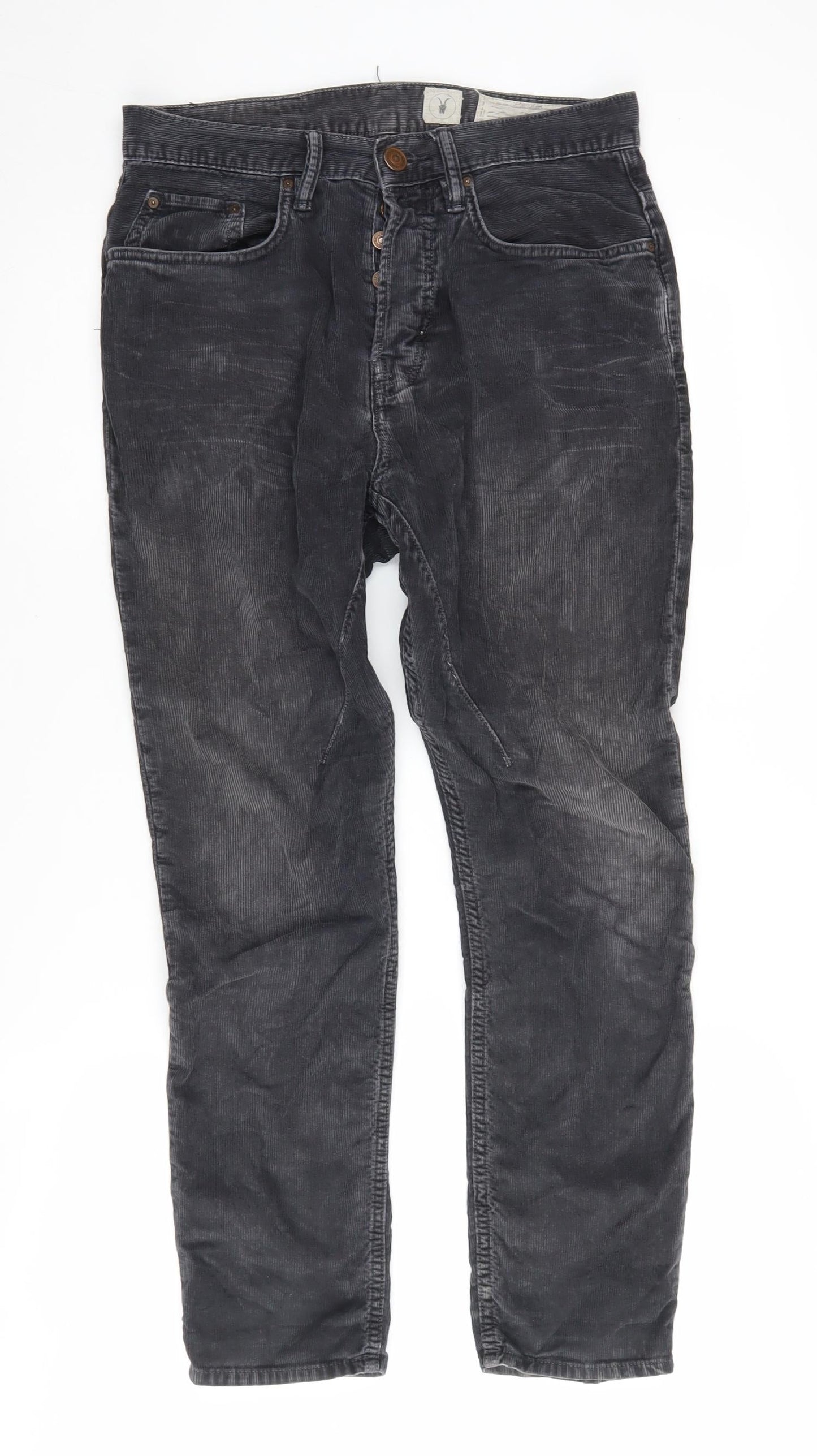 AllSaints Men's Black Straight Jeans Size 28