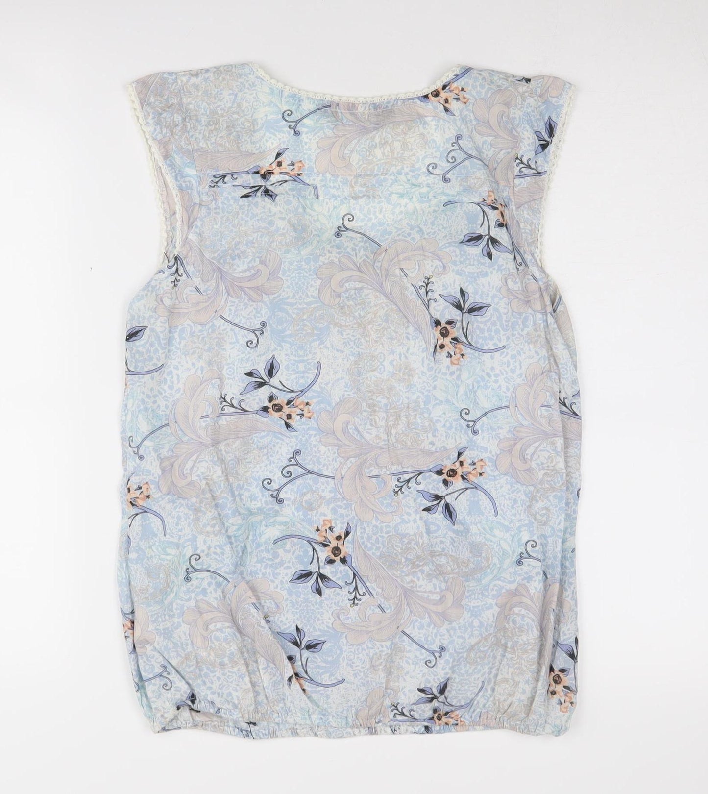 Womens UK Size 12 Dorothy Perkins Blue Basic Blouse