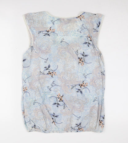 Womens UK Size 12 Dorothy Perkins Blue Basic Blouse