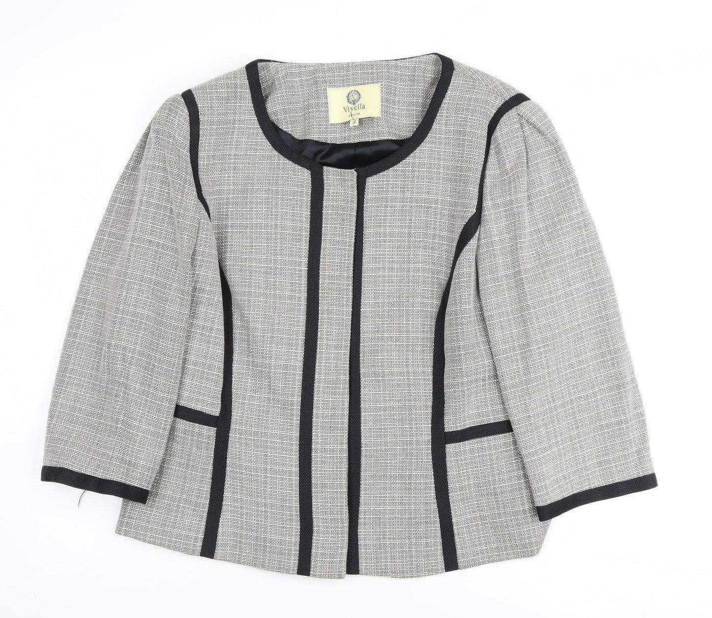 Viyella Women's Grey Petites Blazer Check Size 14
