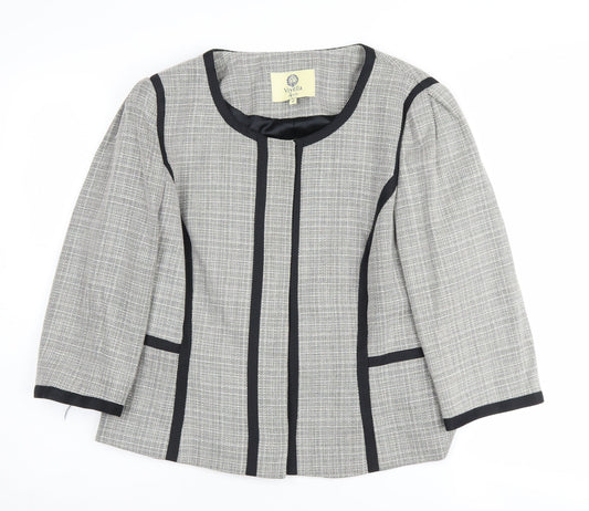 Viyella Women's Grey Petites Blazer Check Size 14