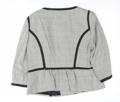 Viyella Women's Grey Petites Blazer Check Size 14