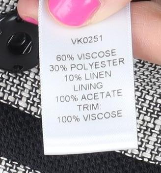 Viyella Women's Grey Petites Blazer Check Size 14