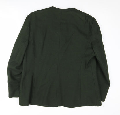 EaSTEX Women's Green Wool Blazer Size 16 Five-Button Classic