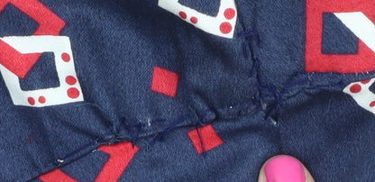 Laura Ashley Women's Blue Geometric Pencil Skirt