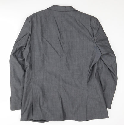 Mens UK Size 44 Jeff Banks Regular Grey Suit Jacket