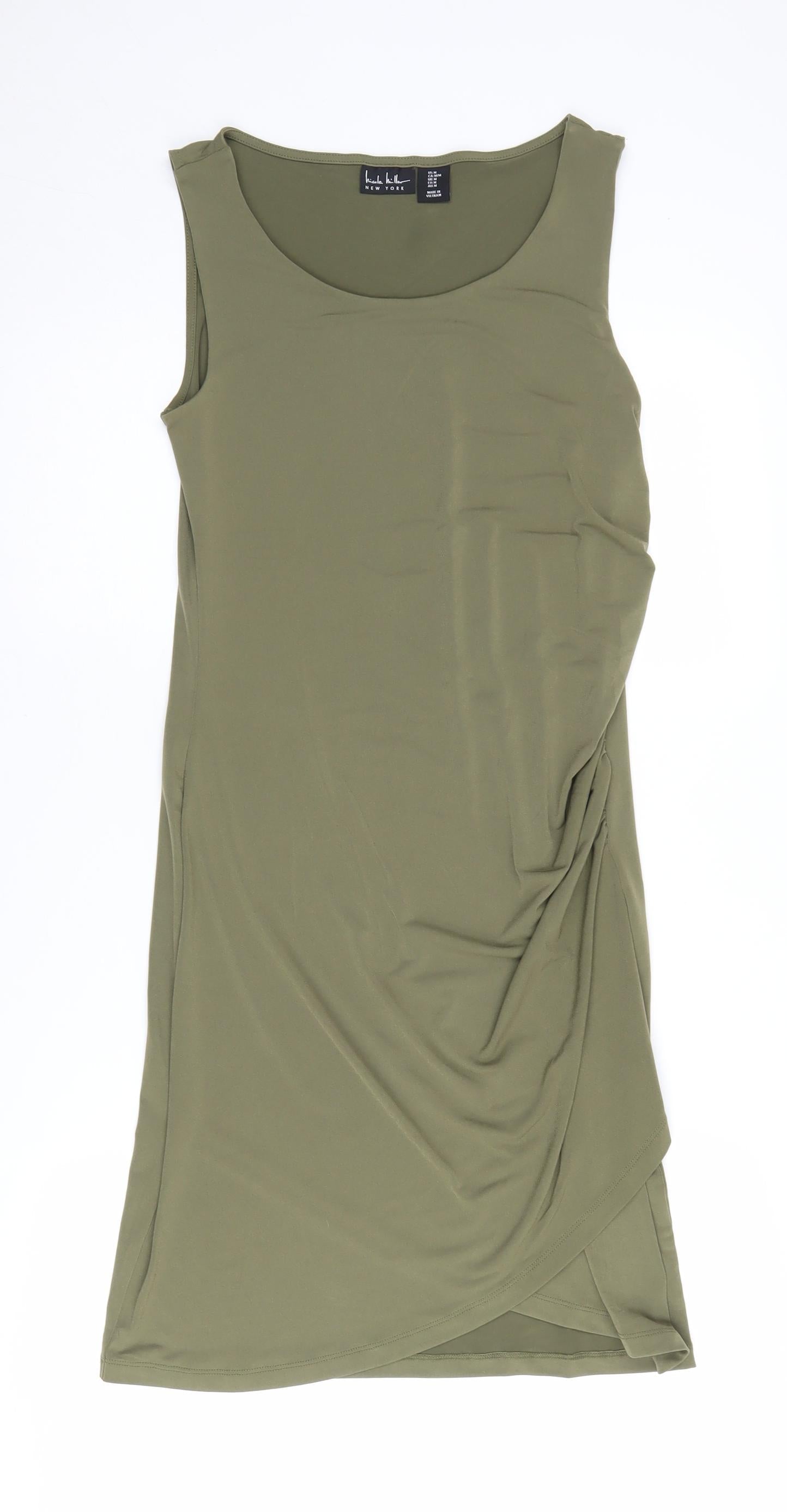 Nicole Miller New York Green Women's M Sleeveless Shift Dress