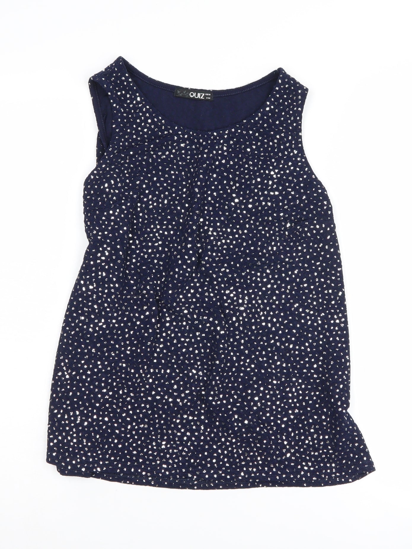 Quiz Women's Blue Tank Top Size 10 Sleeveless Casual