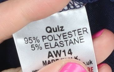 Quiz Women's Blue Tank Top Size 10 Sleeveless Casual