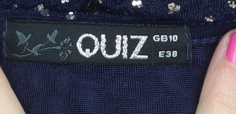 Quiz Women's Blue Tank Top Size 10 Sleeveless Casual