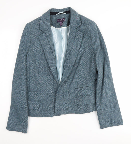 Long Tall Sally Women's Grey Wool Blazer Size 12