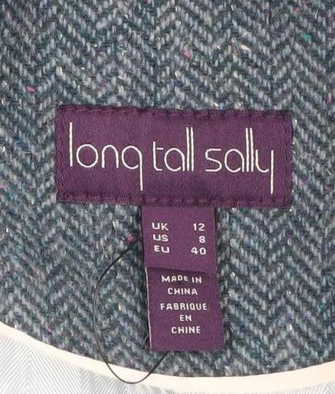Long Tall Sally Women's Grey Wool Blazer Size 12