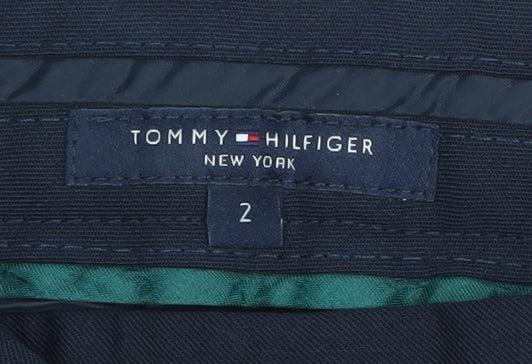 Womens UK Size 2XS Tommy Hilfiger Slim Fit Business Formal Black Trousers