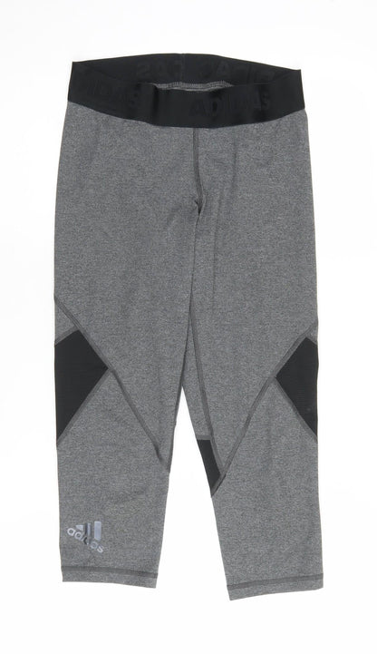 Adidas Women's Grey Compression Leggings - Size S