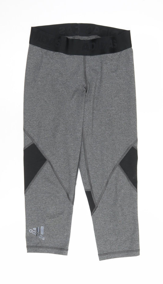 Adidas Women's Grey Compression Leggings - Size S
