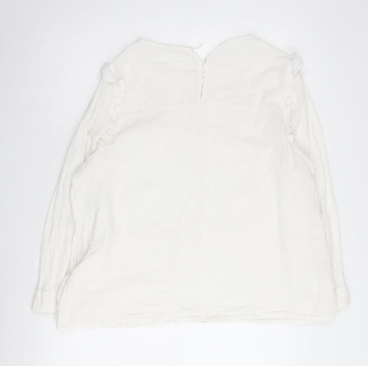 Hush Women’s White Cotton Blouse Size 16