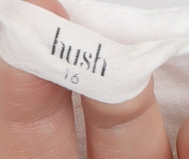 Hush Women’s White Cotton Blouse Size 16