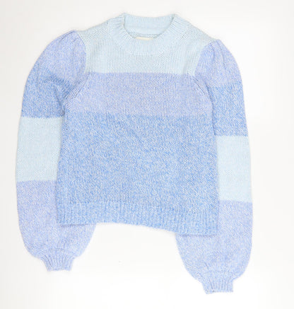 Jack Wills Women's Blue Striped Pullover Jumper, Size 6