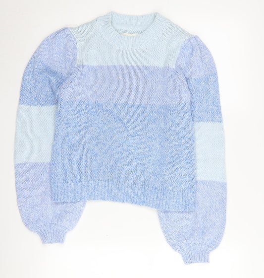 Jack Wills Women's Blue Striped Pullover Jumper, Size 6