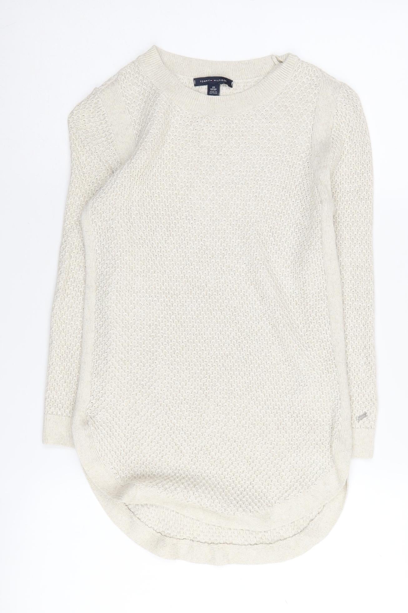 Womens UK Size XS Tommy Hilfiger Ivory Pullover Jumper