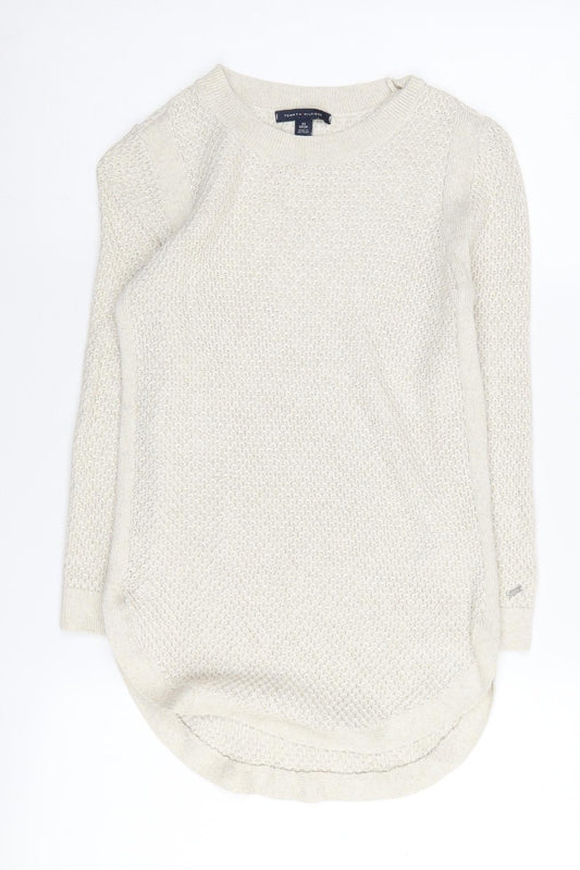 Womens UK Size XS Tommy Hilfiger Ivory Pullover Jumper
