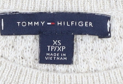 Womens UK Size XS Tommy Hilfiger Ivory Pullover Jumper