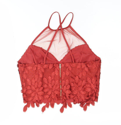 Womens UK Size 10 River Island Red Camisole Blouse