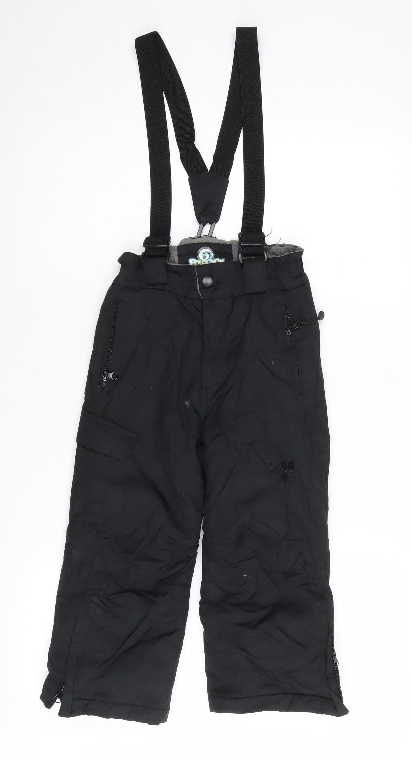 Polochon Boys Black Snow Pants, 4 Years, Winter Activewear