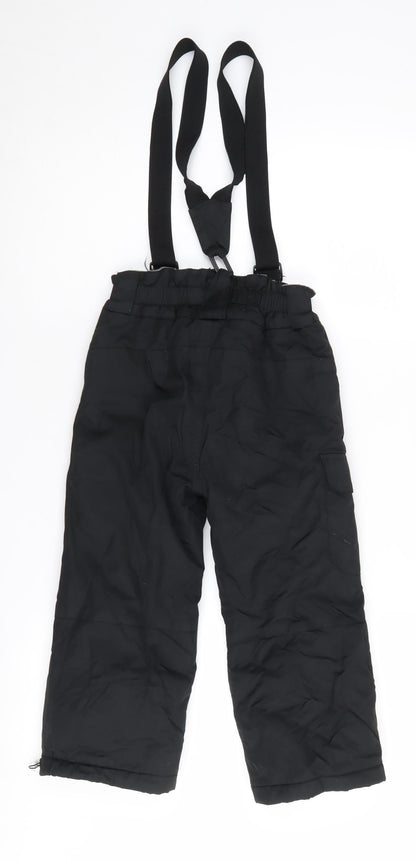 Polochon Boys Black Snow Pants, 4 Years, Winter Activewear