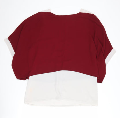 Womens UK Size M Quiz Red Basic Blouse