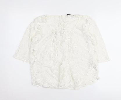 Womens UK Size 10 NEXT White  Jumper