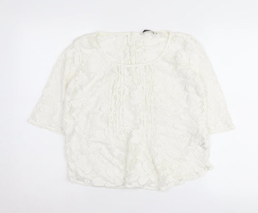 Womens UK Size 10 NEXT White  Jumper