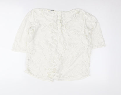 Womens UK Size 10 NEXT White  Jumper