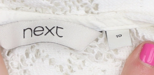 Womens UK Size 10 NEXT White  Jumper
