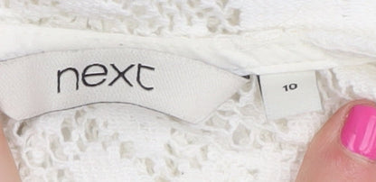 Womens UK Size 10 NEXT White  Jumper