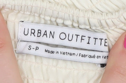 Womens UK Size S Urban Outfitters Ivory Cropped Tank