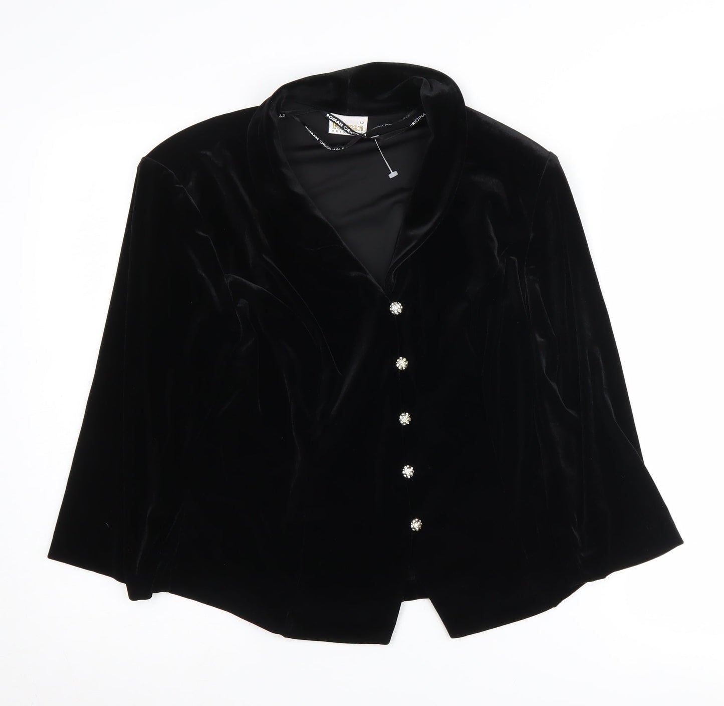 Roman Originals Women’s Black Velvet Suit Jacket