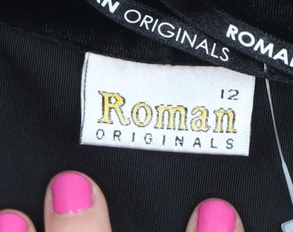 Roman Originals Women’s Black Velvet Suit Jacket